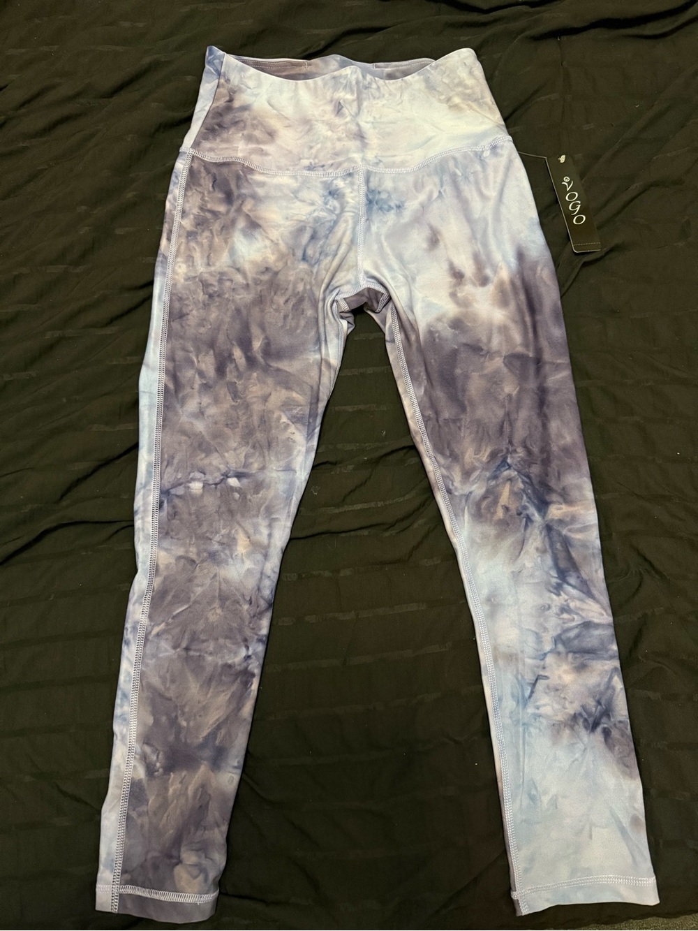 Vogo Tie-Dye Active Leggings - Light Blue & Purple